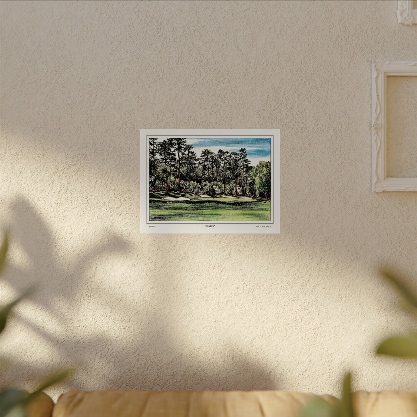 Hole 13 "Azalea" in 1968 Original Golf Watercolor Art