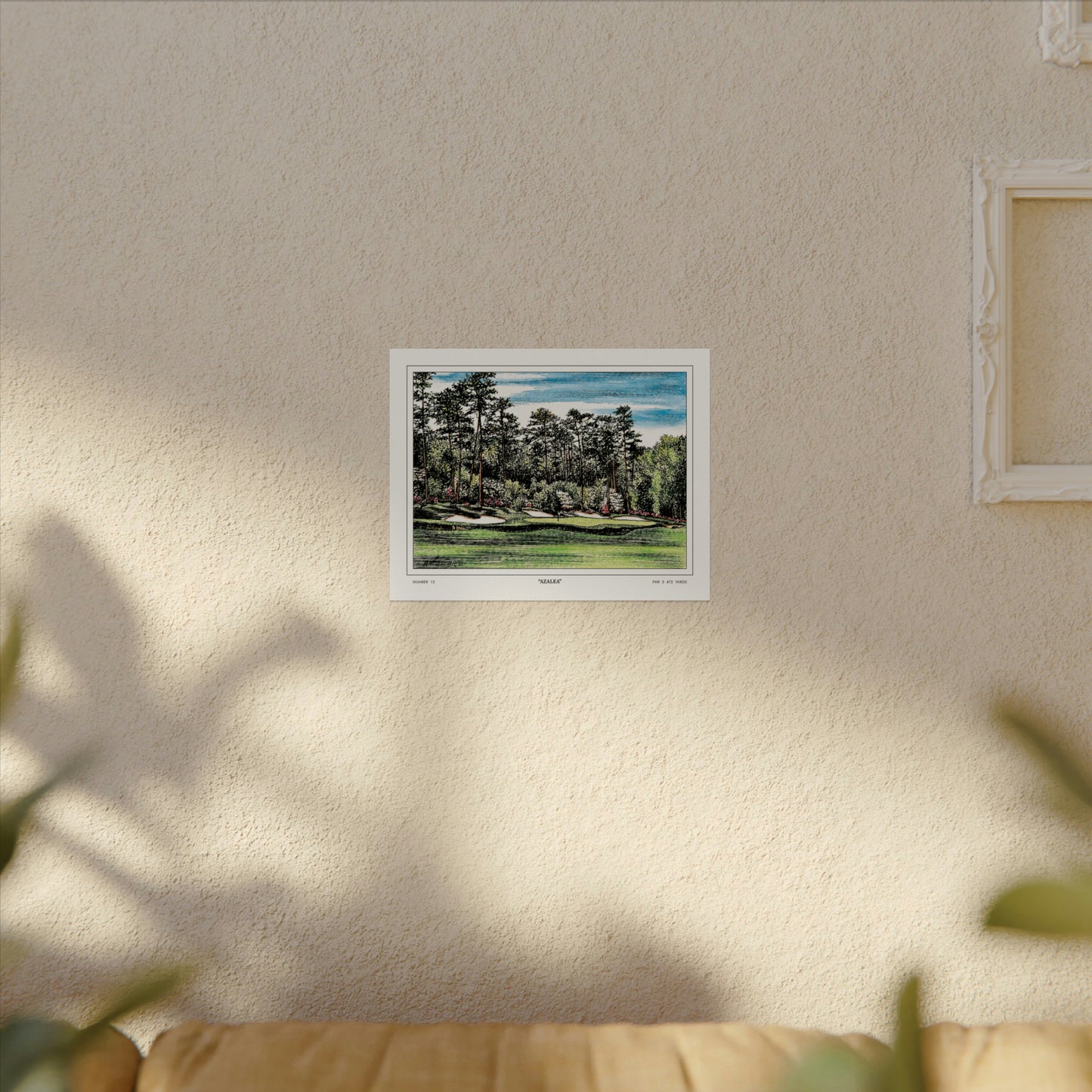 Hole 13 "Azalea" in 1968 Original Golf Watercolor Art