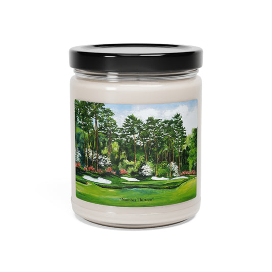 Number 13 Azalea at Augusta Candle Featuring Original Watercolor Art