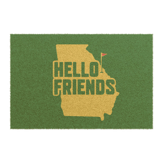Golf Themed "Hello Friends" Doormat Welcome Mat