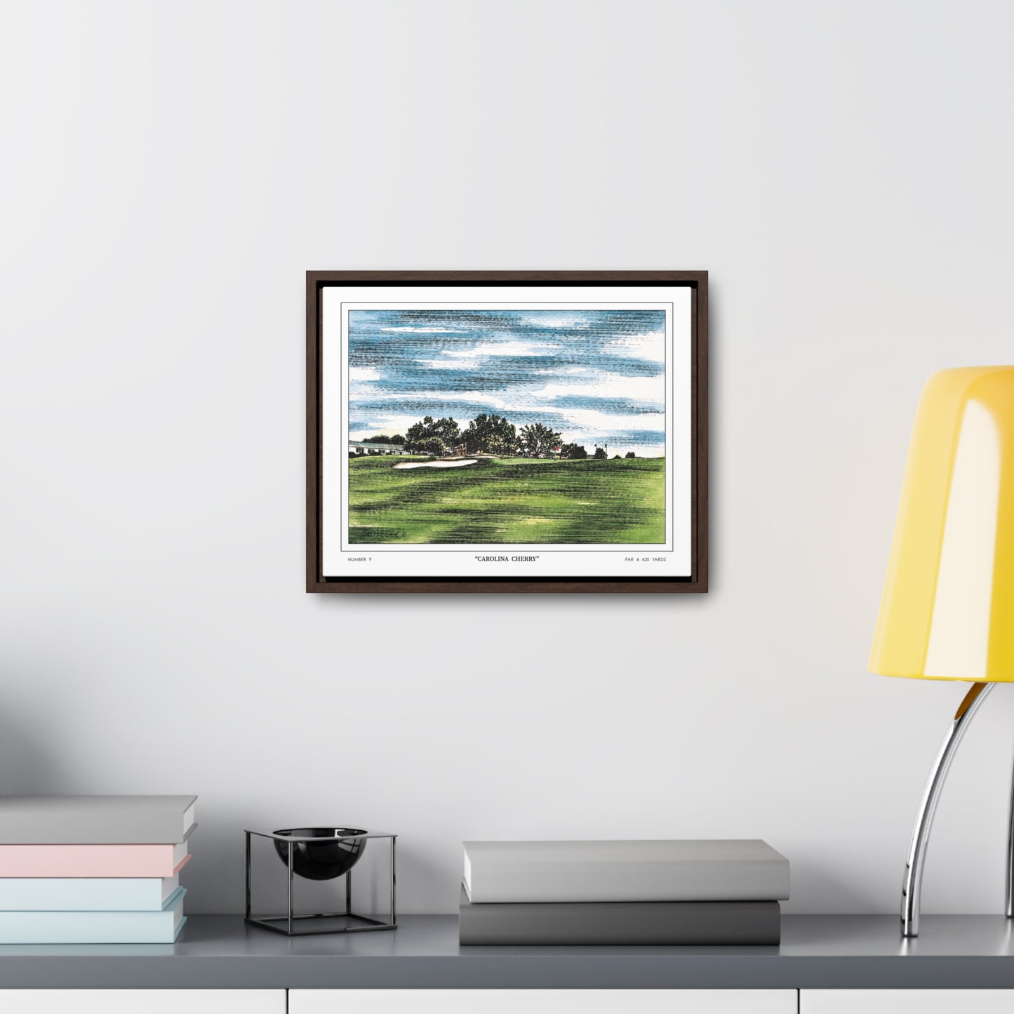 Carolina Cherry Framed Canvas Golf Art