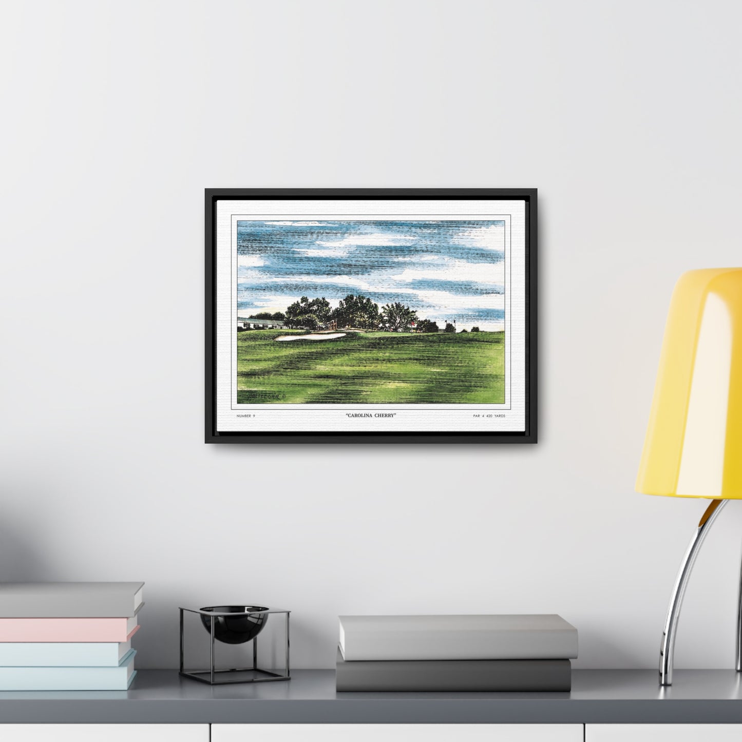 Carolina Cherry Framed Canvas Golf Art