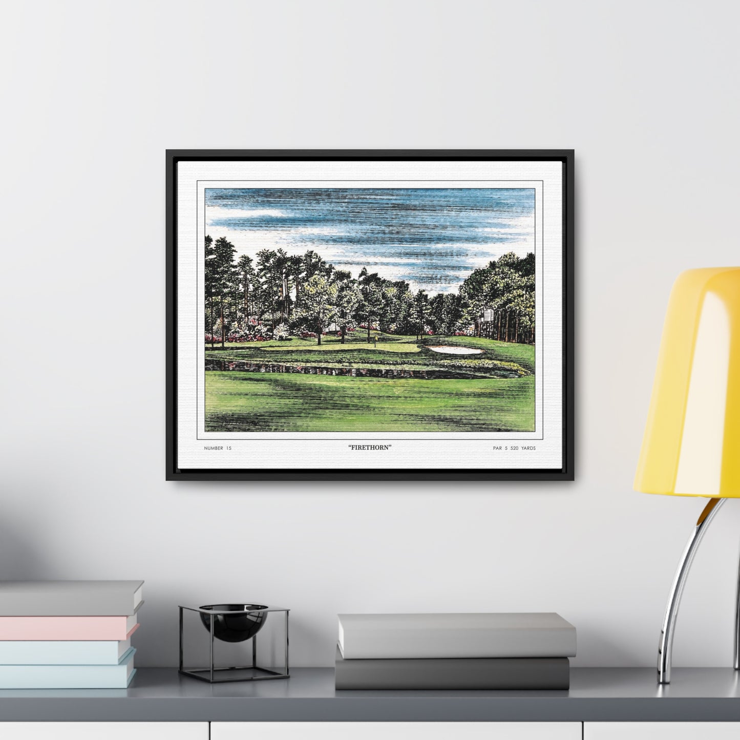 Firethorn Hole 15 Framed Canvas Golf Art