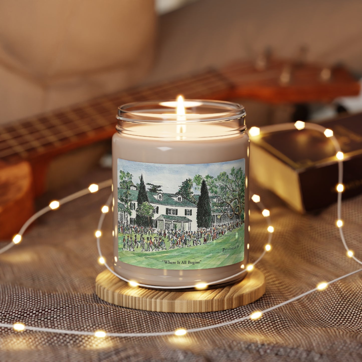 Patrons of Augusta Scented Candle Featuring Original Golf Art