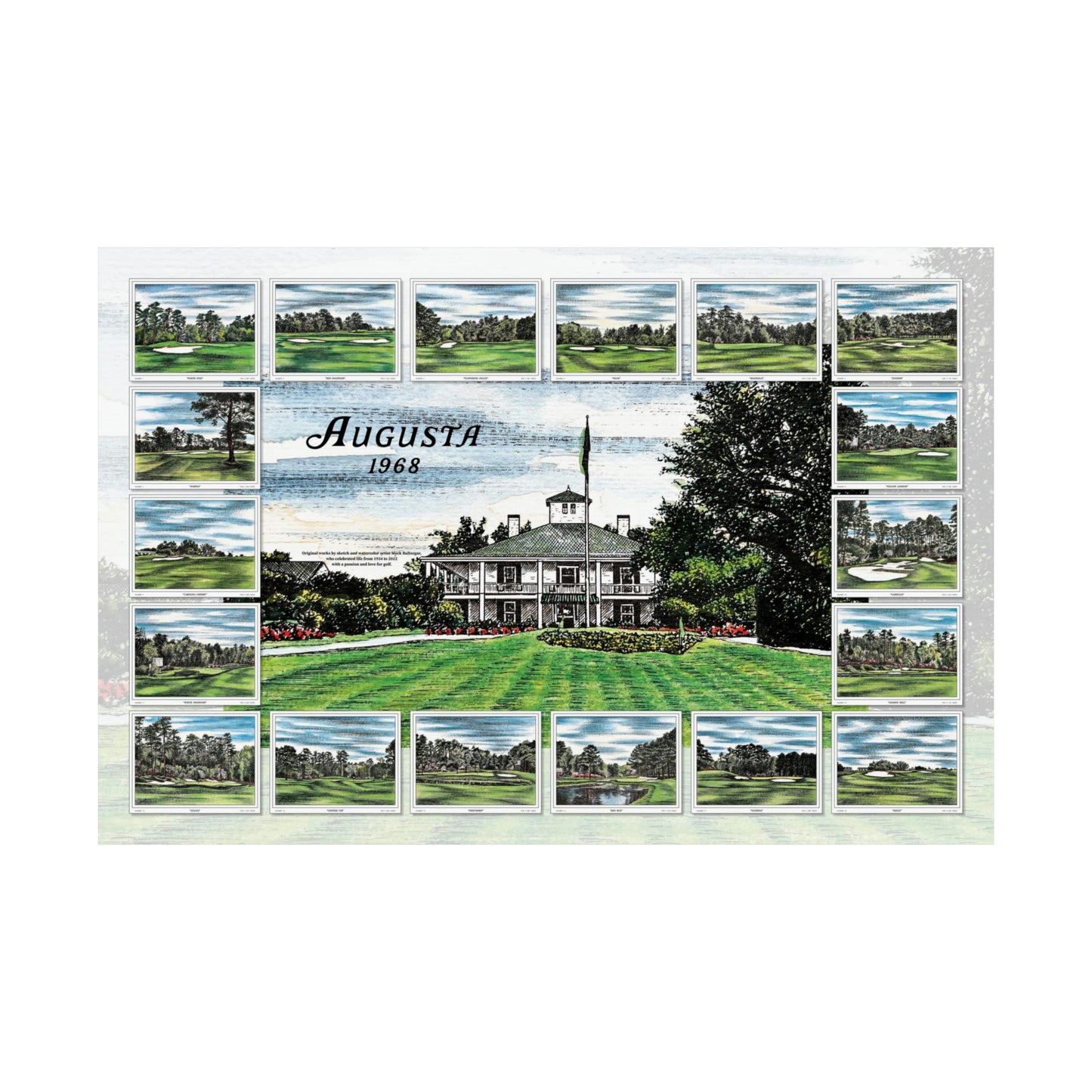 Augusta 1968 Framed Wall Art Poster