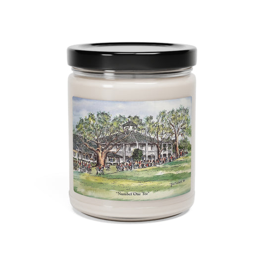 Number 1 at Augusta Scented Candle Featuring Original Golf Art