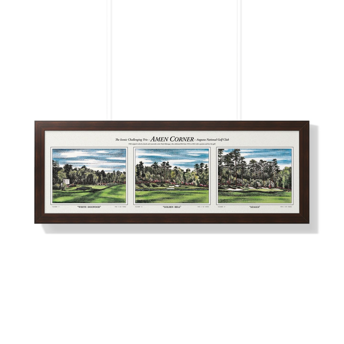 "Amen Corner 1968" Horizontal Wall Art Golf Poster