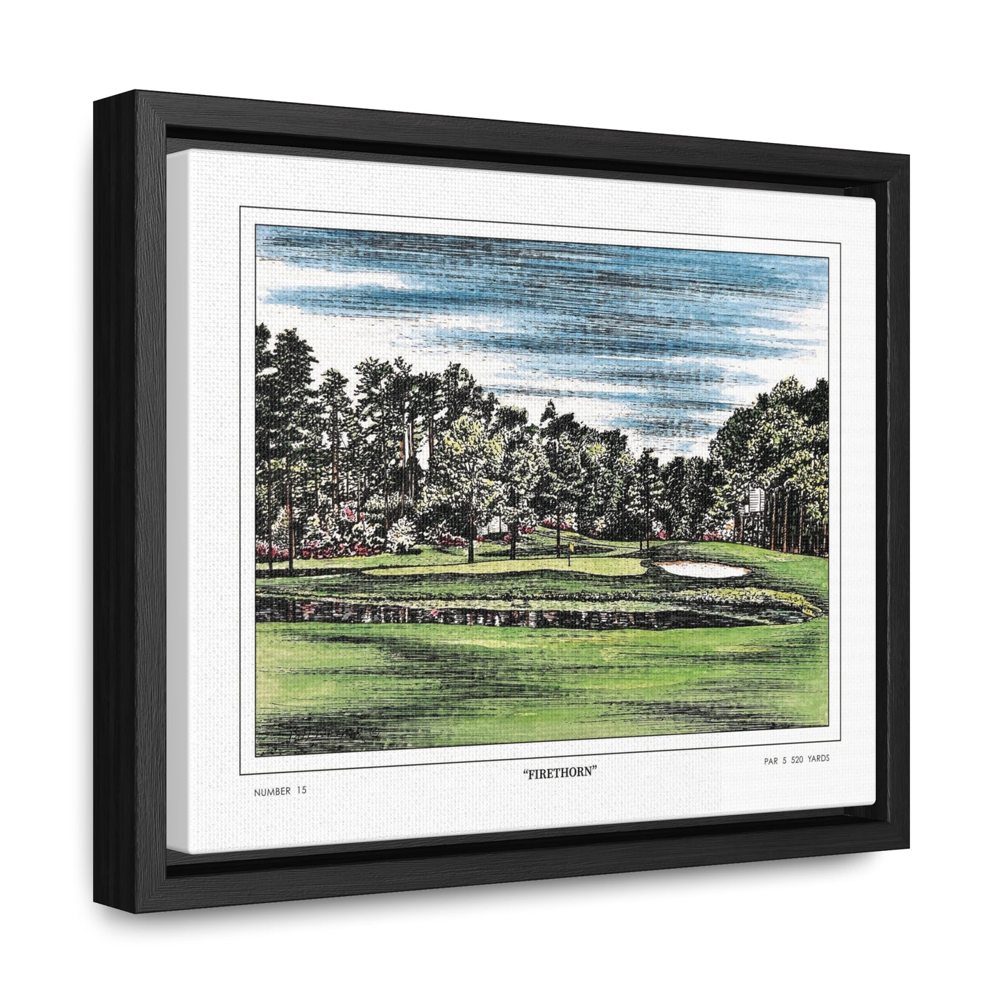 Firethorn Hole 15 Framed Canvas Golf Art