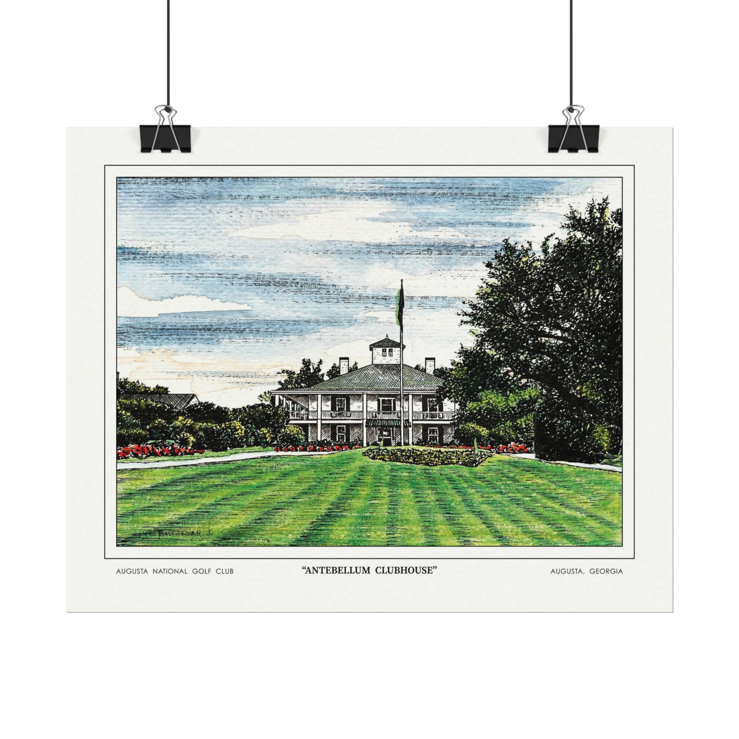 "Antebellum Clubhouse" Golf Wall Art Poster