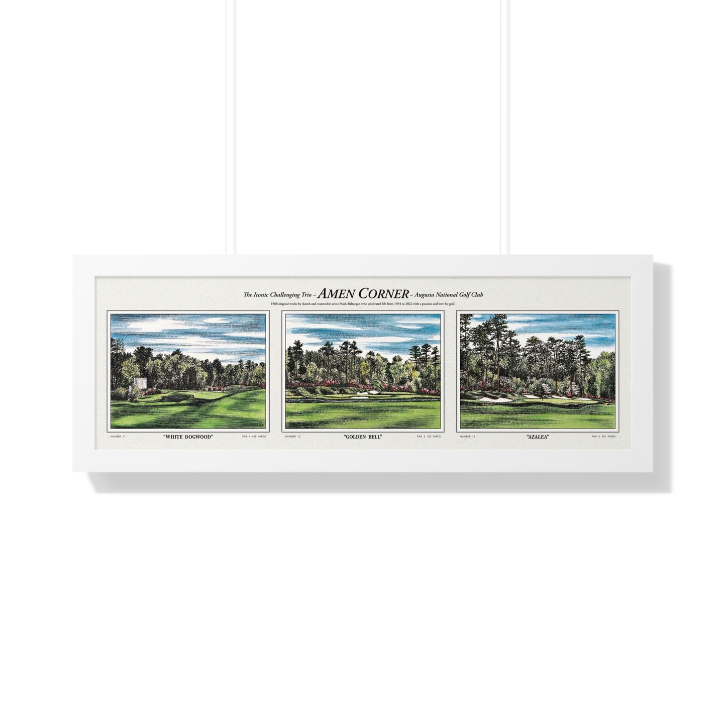 "Amen Corner 1968" Horizontal Wall Art Golf Poster