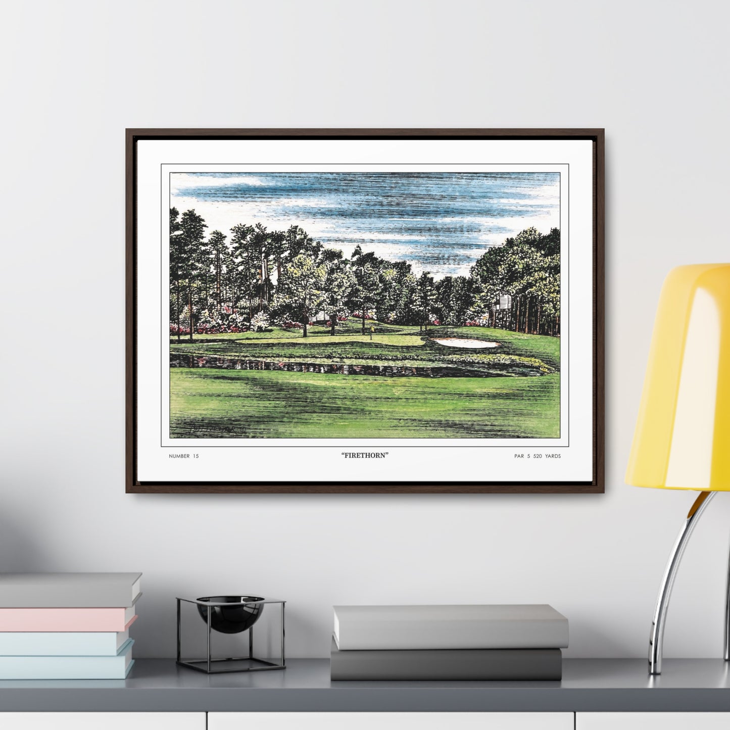 Firethorn Hole 15 Framed Canvas Golf Art