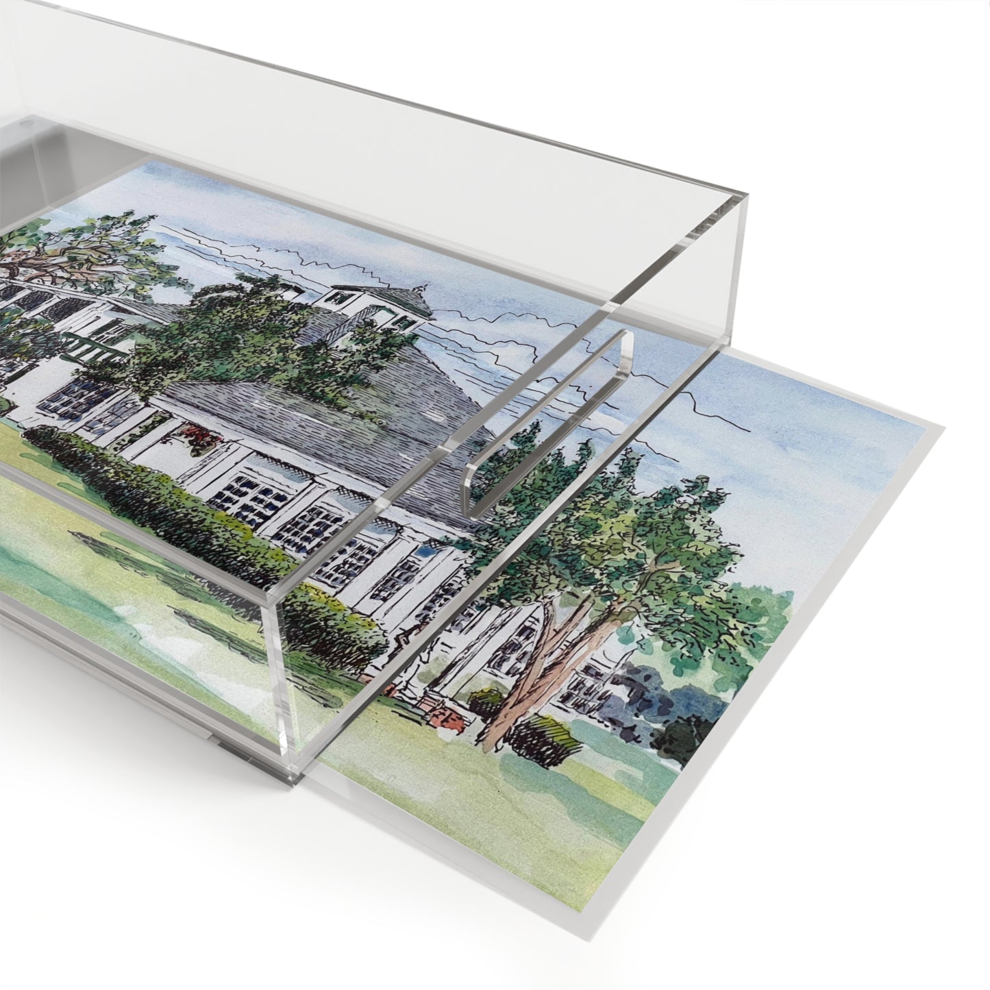 Golf Themed Serving Tray Featuring the Antebellum Clubhouse