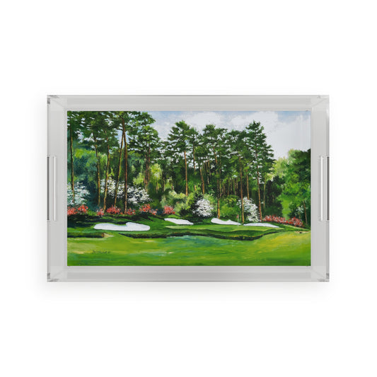 Golf Themed Serving Tray Featuring A View of Azalea in 1968