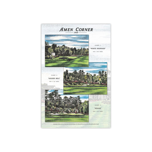 "Amen Corner 1968" Golf Art Poster