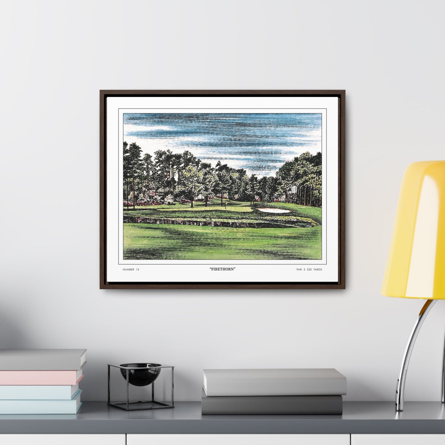 Firethorn Hole 15 Framed Canvas Golf Art